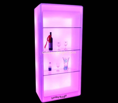 Custom wholesale acrylic luminous bottle display cabinet EDK-101