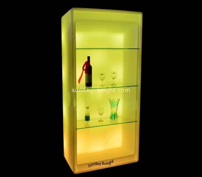 Custom wholesale acrylic luminous wine display cabinet EDK-102
