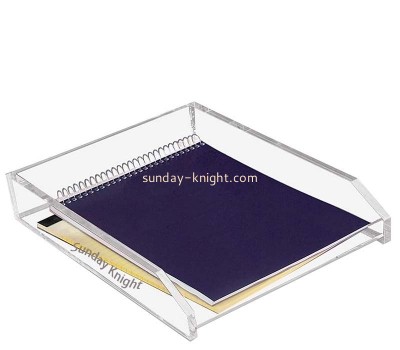 Custom wholesale acrylic desktop notebook holder tray STK-304