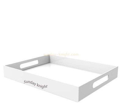 Custom wholesale acrylic serving tray with handles STK-307