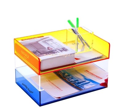 Custom wholesale acrylic 3 tiers file organizer BHK-870