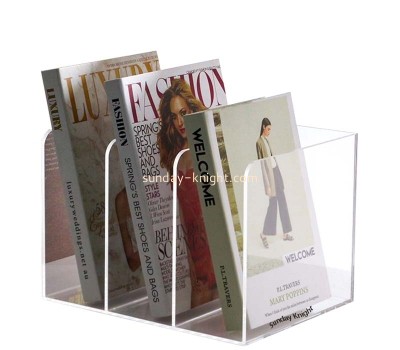 Custom wholesale acrylic 3 divider book holder BHK-872