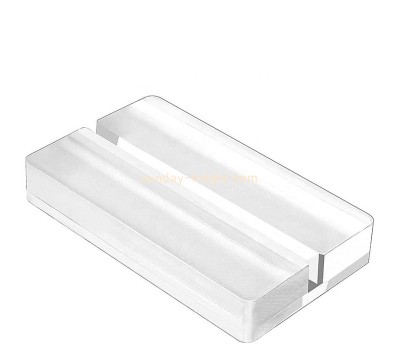 Custom wholesale acrylic slot sign holder base block ABK-254