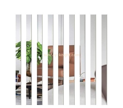 Custom wholesale acrylic DIY wall striped design mirror stickers MAK-135