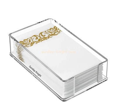 Custom wholesale acrylic guest towel napkin holder HCK-233