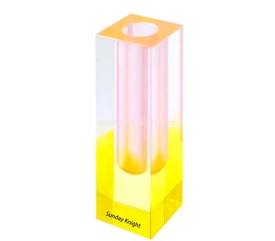 Custom wholesale acrylic square bud vase HCK-235