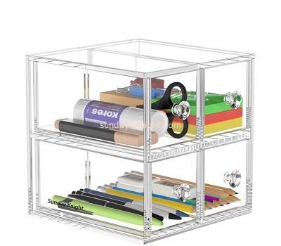 Custom wholesale acrylic 4-drawer stationery organizer AHK-091