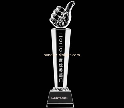 Custom wholesale acrylic trophy for employee ATK-096