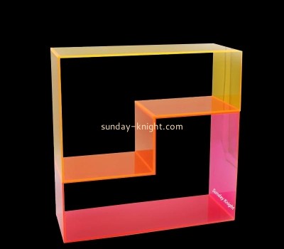 Custom wholesale acrylic 2 tiers book rack ODK-1208