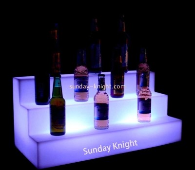 Custom wholesale acrylic 3-layer luminous bottles shelf LDK-146