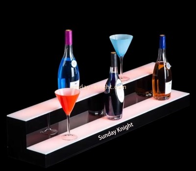 Custom wholesale acrylic 2-layer luminous liquor rack LDK-145