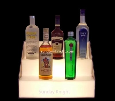 Custom wholesale acrylic 3-layer luminous liquor shelf LDK-147