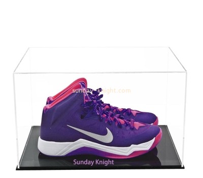 Custom wholesale acrylic shoe display box with black base DBK-1449