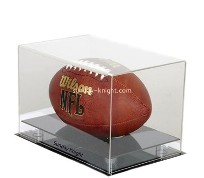 Custom wholesale acrylic football showcase with black base DBK-1453