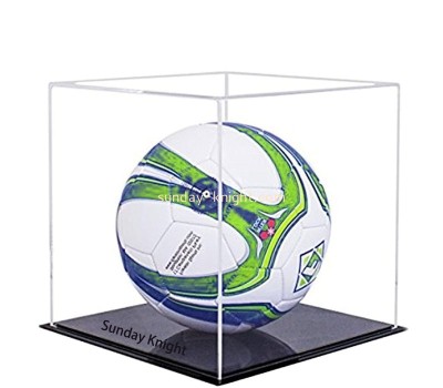 Custom wholesale acrylic soccer showcase with black base DBK-1454