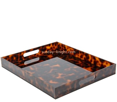 Wholesale custom leopard acrylic coffee serving tray STK-319