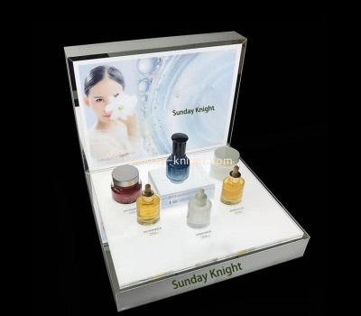 Wholesale custom acrylic retail skincare LED display props MDK-507