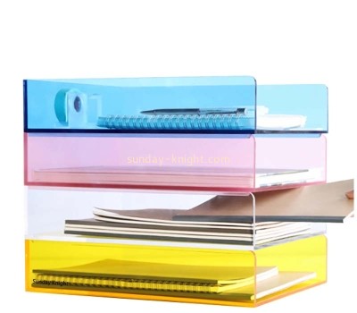 Wholesale custom acrylic horizontal stackable file holders BHK-875