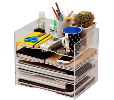 Wholesale custom acrylic 4 tiers horizontal file holders BHK-877