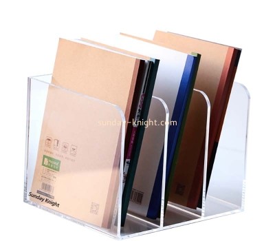 Wholesale custom acrylic 3 dividers vertical notebook holders BHK-789