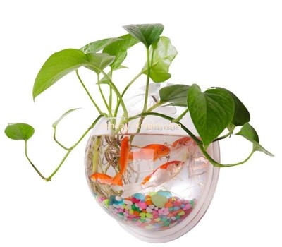 Wholesale custom acrylic wall hanging fish bowl FTK-070