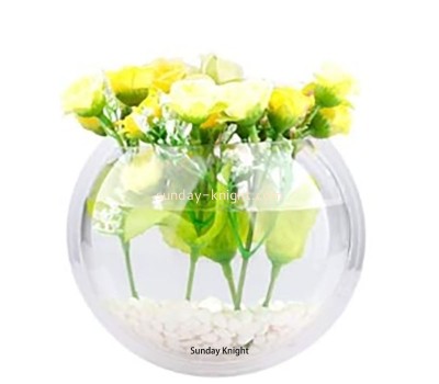 Wholesale custom acrylic wall mounted decoration pot FTK-074