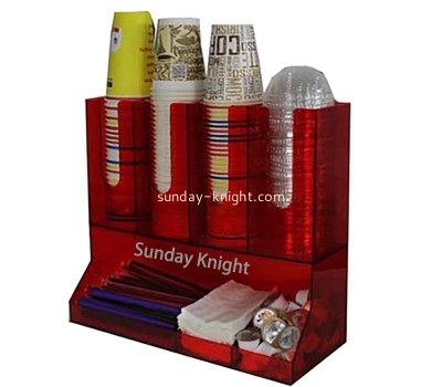 Wholesale custom acrylic countertop organizer for beverage cup FSK-245