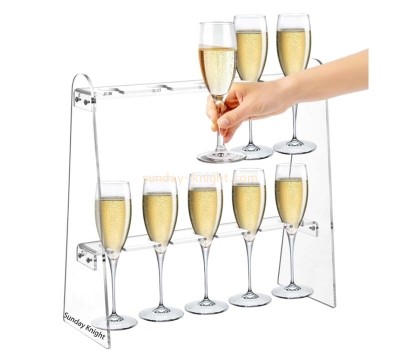 Wholesale custom acrylic 2-tier wine glasss holder stand WDK-262