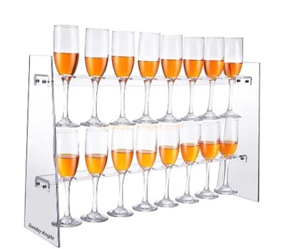 Wholesale custom acrylic 16 slots champagne glasss holder stand WDK-264