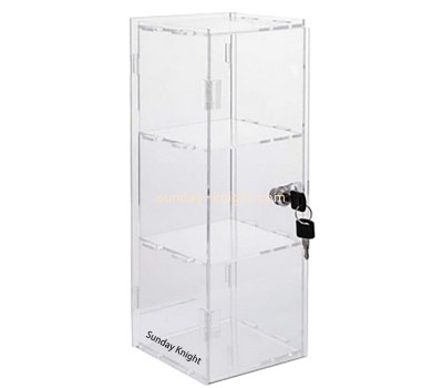 Wholesale custom acrylic 3-tier lockable retail showcase DBK-1456