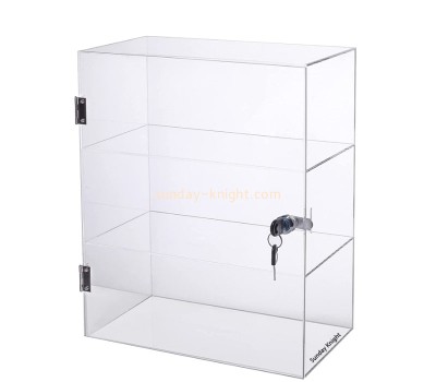 Wholesale custom acrylic 3-tier lockable showcase DBK-1458