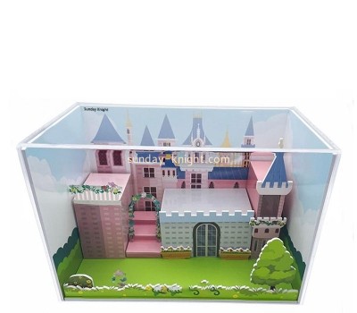 Wholesale custom acrylic model castle showcase DBK-1459