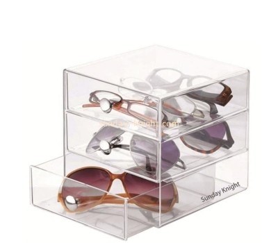 Wholesale custom acrylic 3 tiers sunglasses drawer showcase DBK-1461