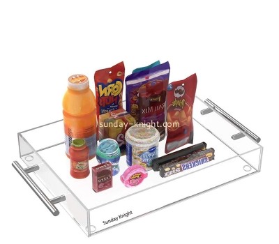 Wholesale custom acrylic food valet tray with handles STK-326