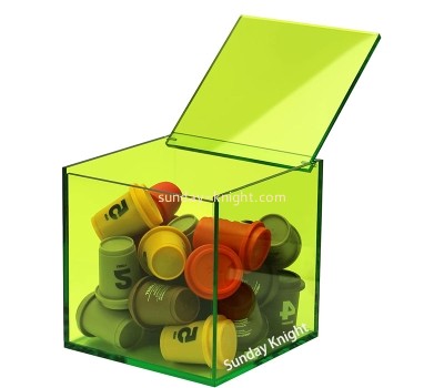 Wholesale custom acrylic anti dust coffee capsule box FSK-256