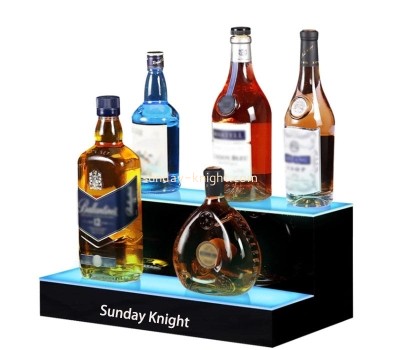 Wholesale custom acrylic 2 tiers led bottles display stand WDK-270