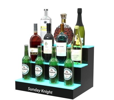 Wholesale custom acrylic 3-step lighted bottle shelf WDK-274