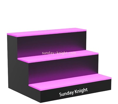 Wholesale custom acrylic 3 tier led bottle shelf WDK-273