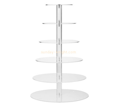 Wholesale custom acrylic 6 tier cupcake tower display HCK-241