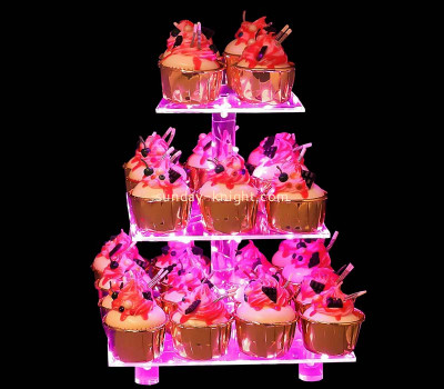 Wholesale custom acrylic LED party cupcake tower display LDK-154