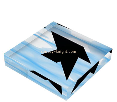 Wholesale custom plexiglass UV printing logo block ABK-275