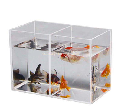 Wholesale custom acrylic tank with divider FTK-088